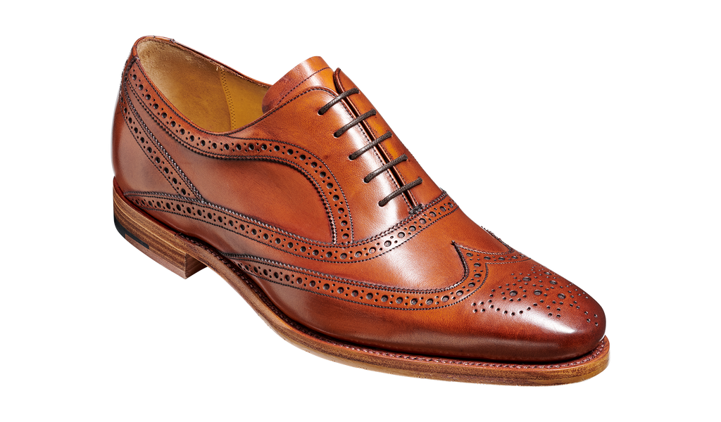 Turing Antique Rosewood Calf Oxford Brogue Shoes Barker Shoes UK