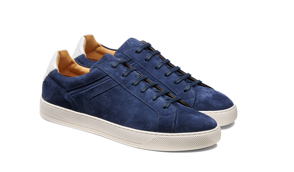 Skylar - Navy Suede White