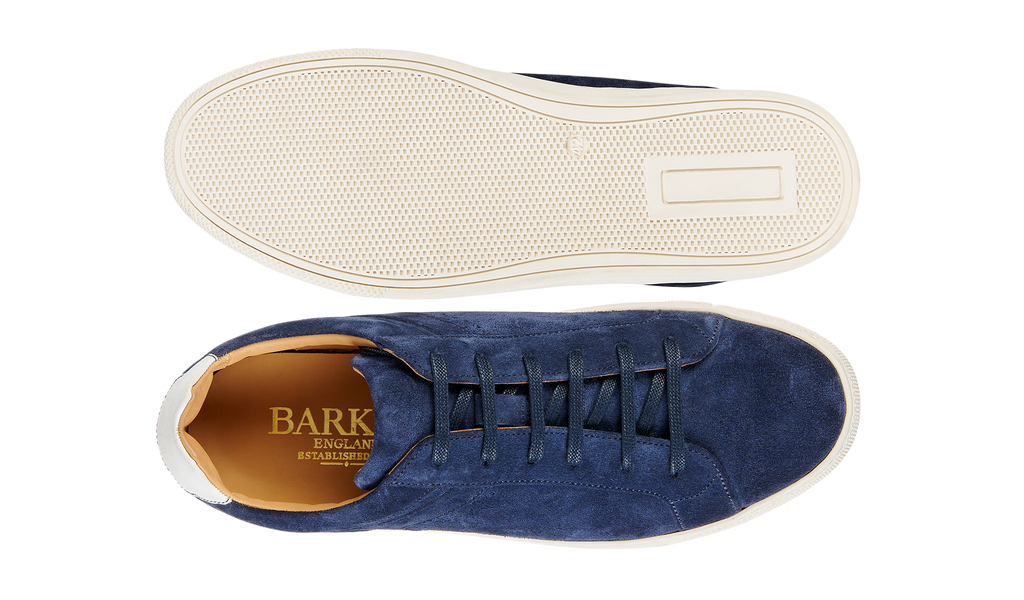 Skylar - Navy Suede White