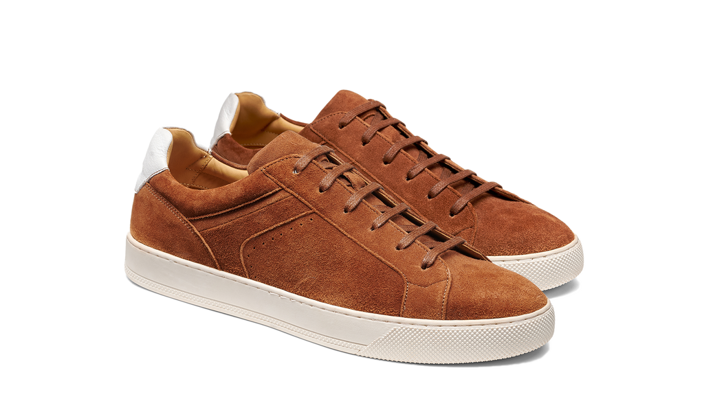 Skylar - Camel Suede White