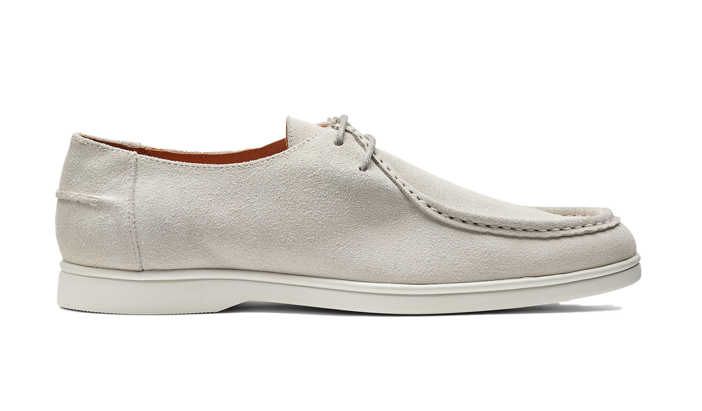 Vigo - White Suede White Sole