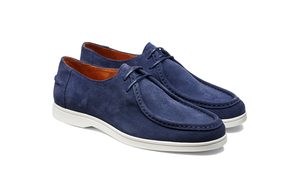 Vigo - Navy Suede White Sole