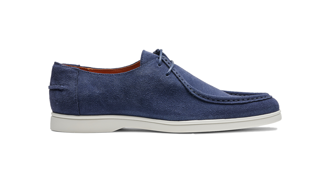 Vigo - Navy Suede White Sole