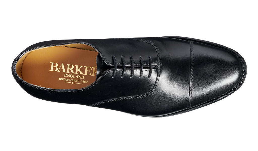 Chigwell Black Calf Shoes | Oxford Dress Shoes | Barker Shoes UK
