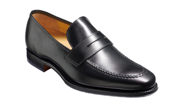 Gates - Calf Leather Mens Penny Loafer Black | Barker Shoes UK