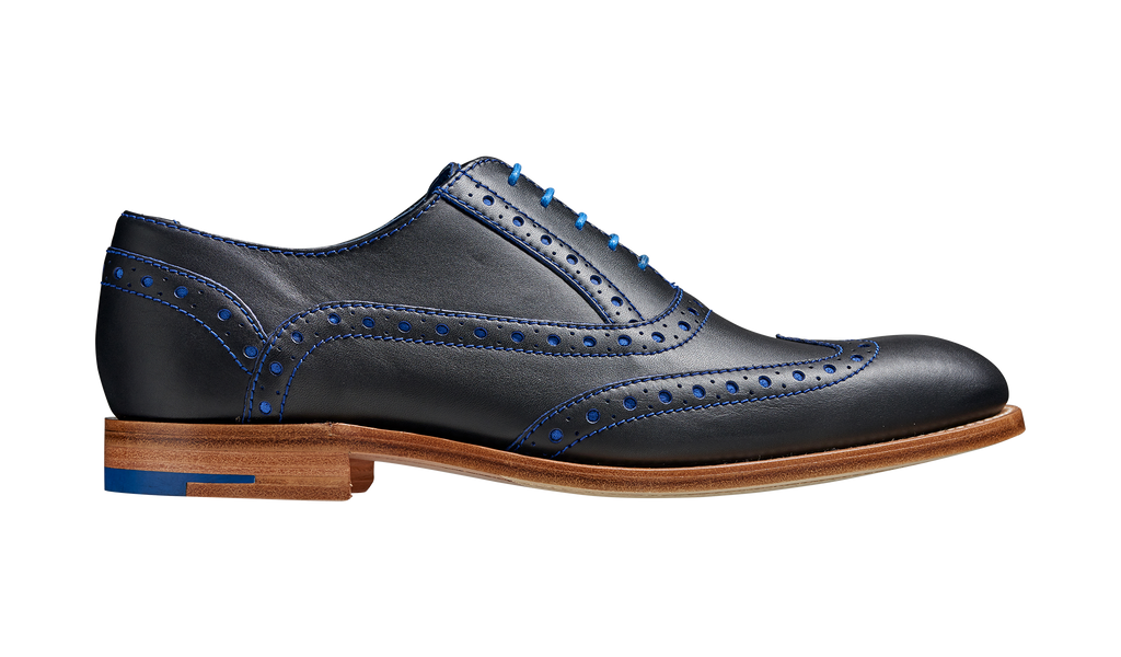 Grant - Navy / Classic Blue Calf | Mens Brogue | Barker Shoes UK