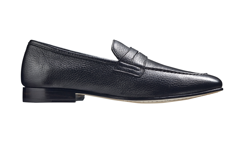 Ledley - Black Deerskin | Mens Loafer | Barker Shoes UK