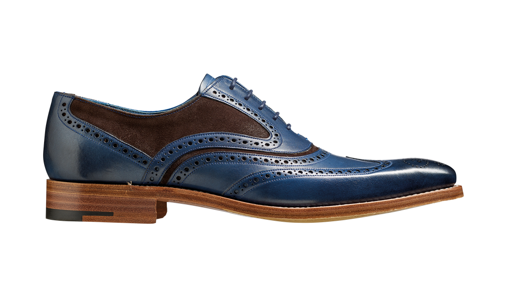 McClean - Navy Hand Painted | Mens Oxford Brogue | Barker Shoes UK