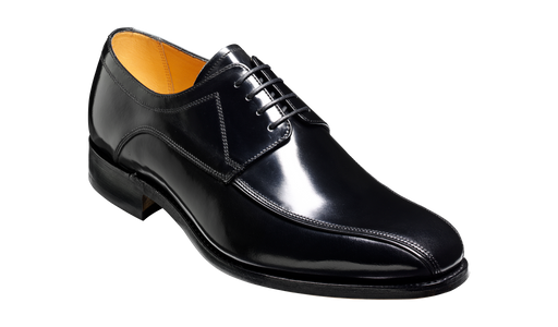 Alfred Oxford Black Hi-Shine Shoes With G Fitting | Barker Shoes UK